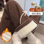 Quần xuông nữ lót lông cừu dày dặn Q0009