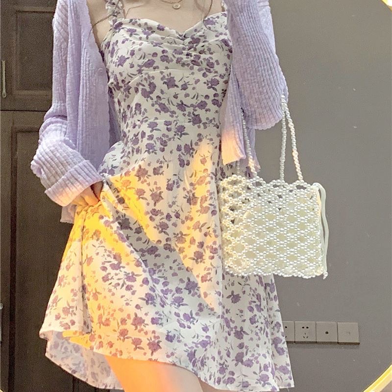 Set váy hoa tím SN0027