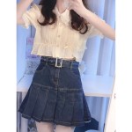 Set váy jeans kèm áo xinh xắn SN0044