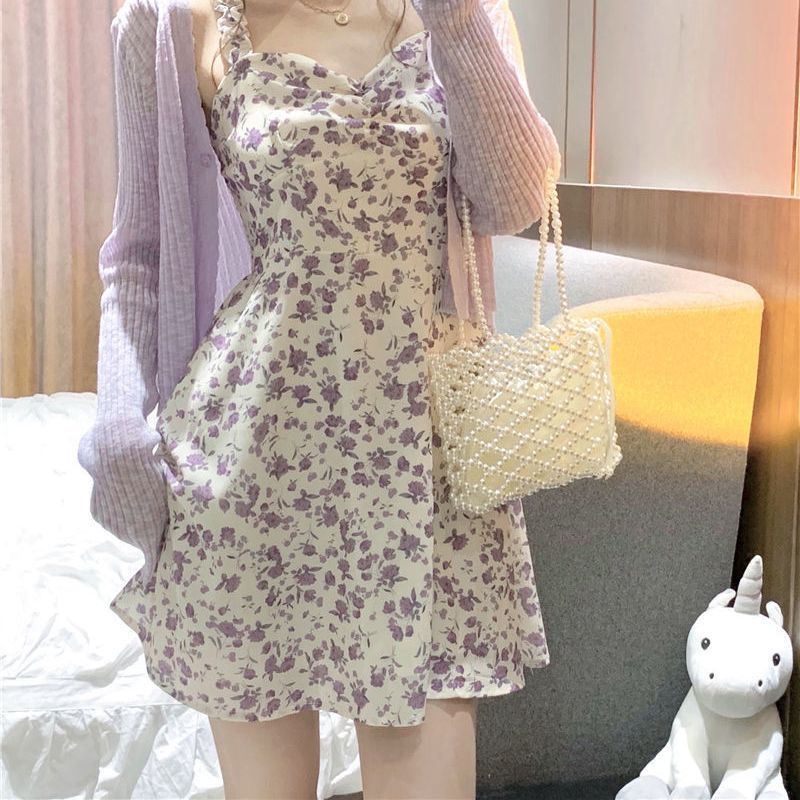 Set váy hoa tím SN0027