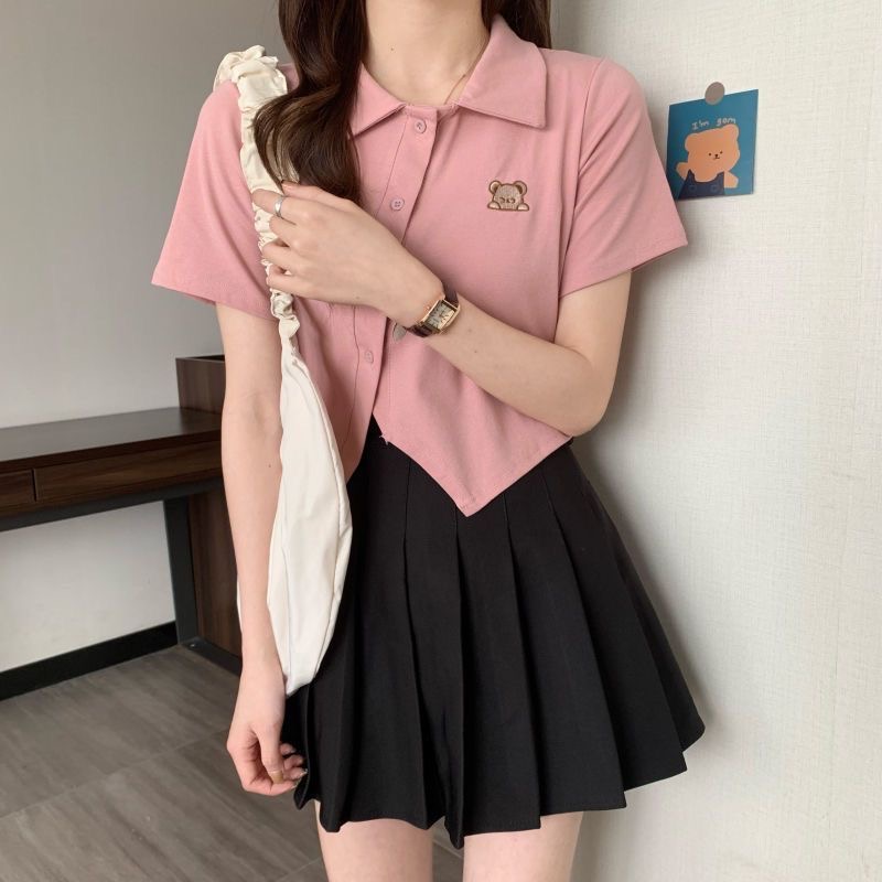 Set áo vạt chéo chân váy xòe SN0040