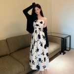 Set váy hoa kèm cardigan khoác ngoài SN0021