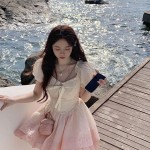 Váy loang hồng V0004