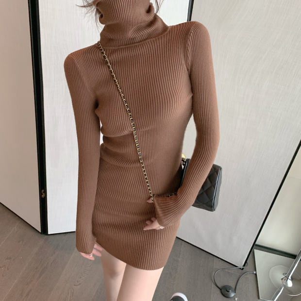 Váy len cao cổ xinh V0019